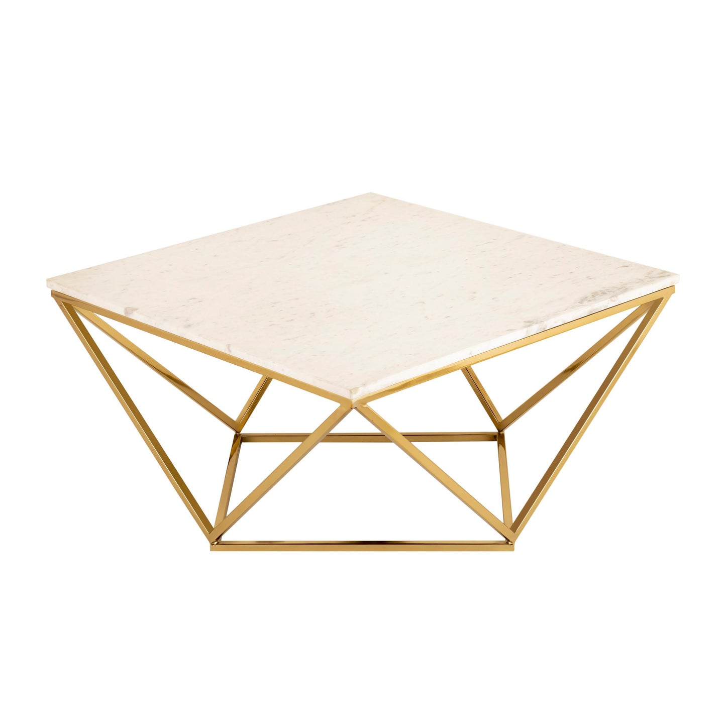 Leopold White Marble Cocktail Table