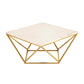 Leopold White Marble Cocktail Table