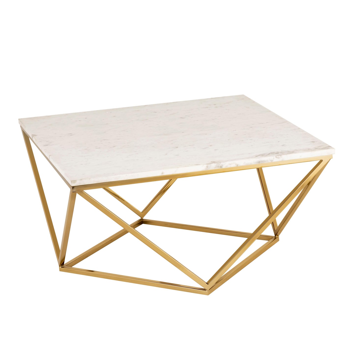 Leopold White Marble Cocktail Table