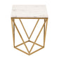 Leopold White Marble Side Table