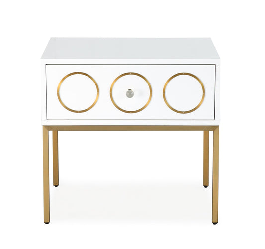 Ella White Lacquer Side Table