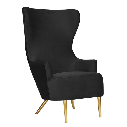 Julia Black Wingback Chair by Inspire Me! Home Decor