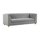 Wafa Light Grey Velvet Sofa by Inspire Me! Home Decor