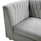 Wafa Light Grey Velvet Sofa by Inspire Me! Home Decor