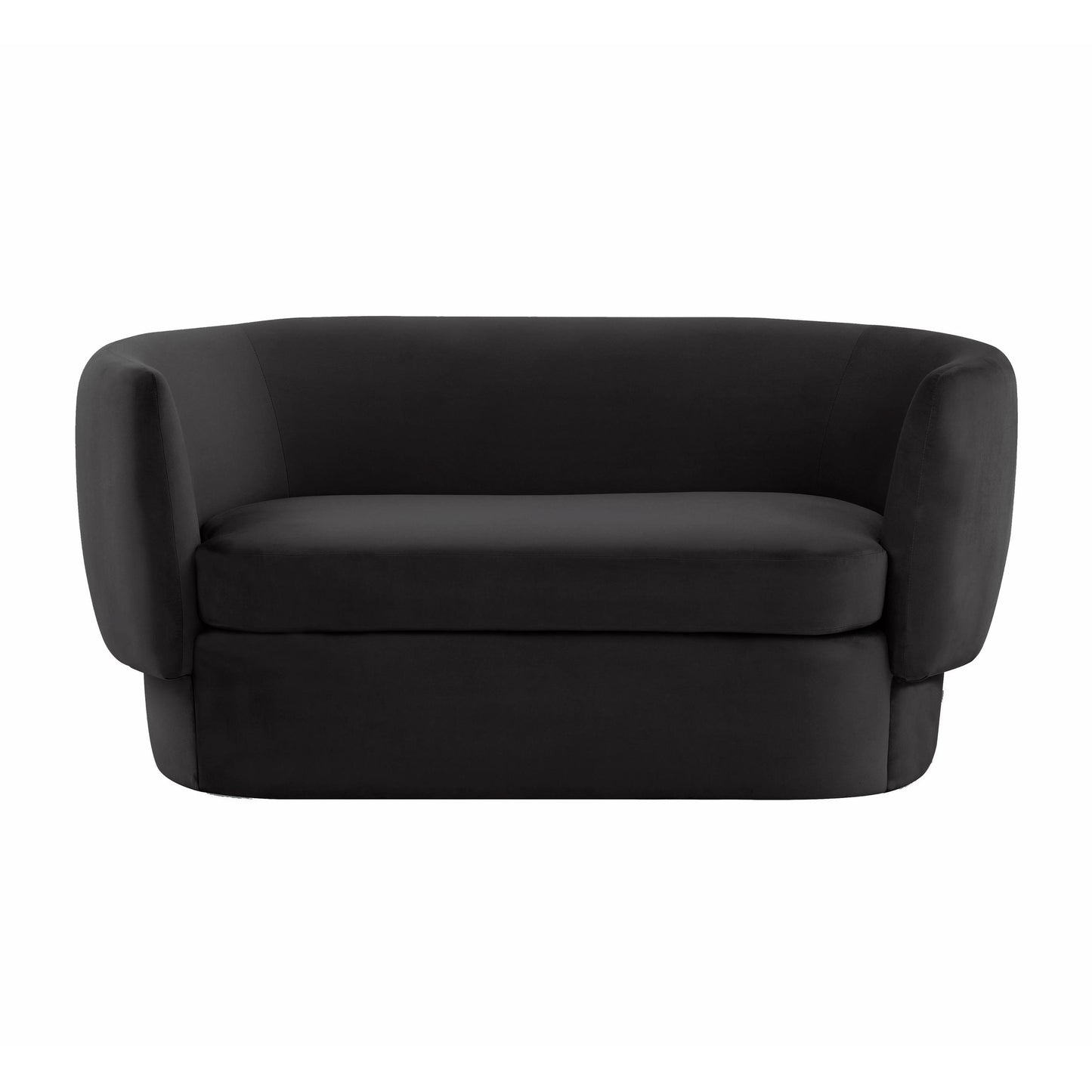 Isabella Black Velvet Loveseat