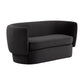 Isabella Black Velvet Loveseat