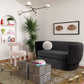 Isabella Black Velvet Loveseat