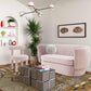 Isabella Blush Velvet Loveseat