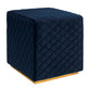 Kent Navy Velvet Ottoman