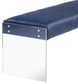 Envy Antique Blue Leather/Acrylic Bench