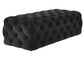 Kaylee Jumbo Black Velvet Ottoman