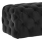 Kaylee Jumbo Black Velvet Ottoman