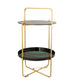 Enamel Black/Green Side Table