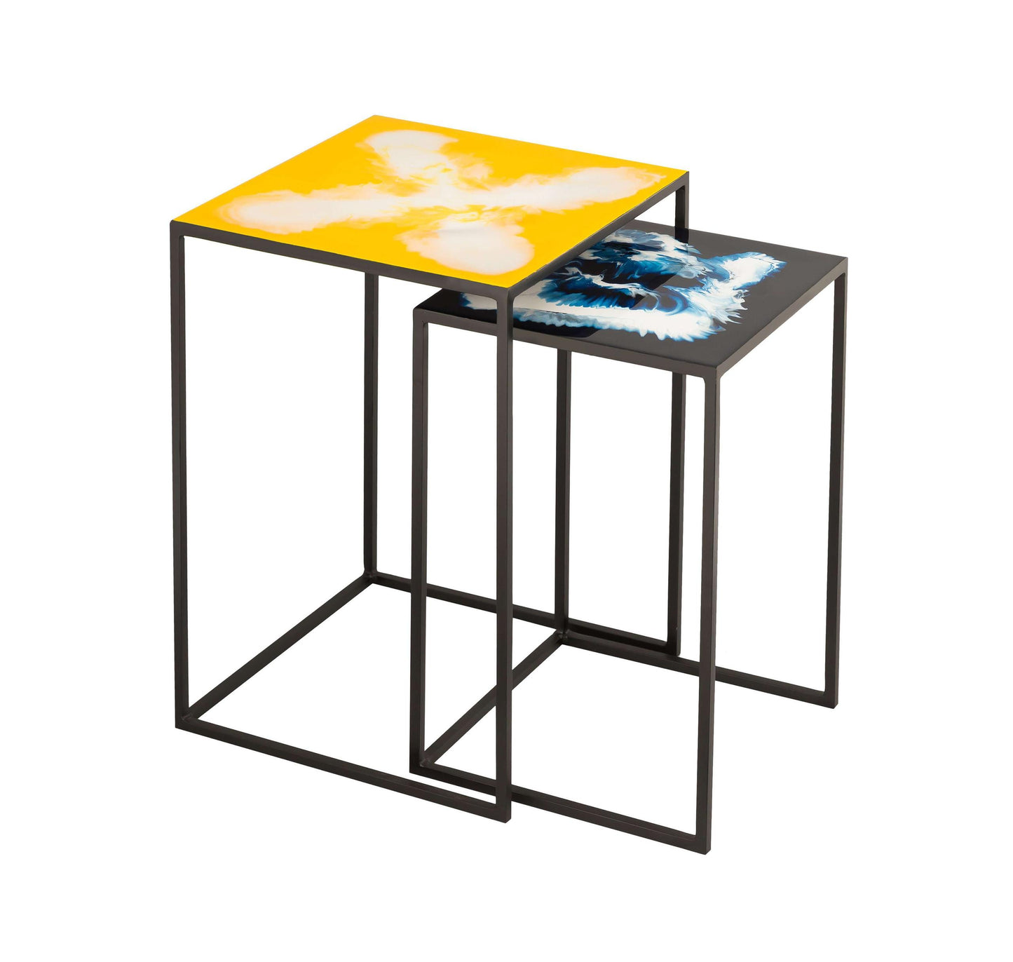 Enamel Side Tables - Set of 2