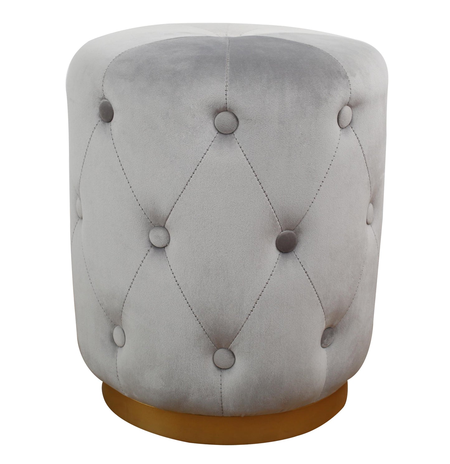 Skylar Grey Velvet Ottoman