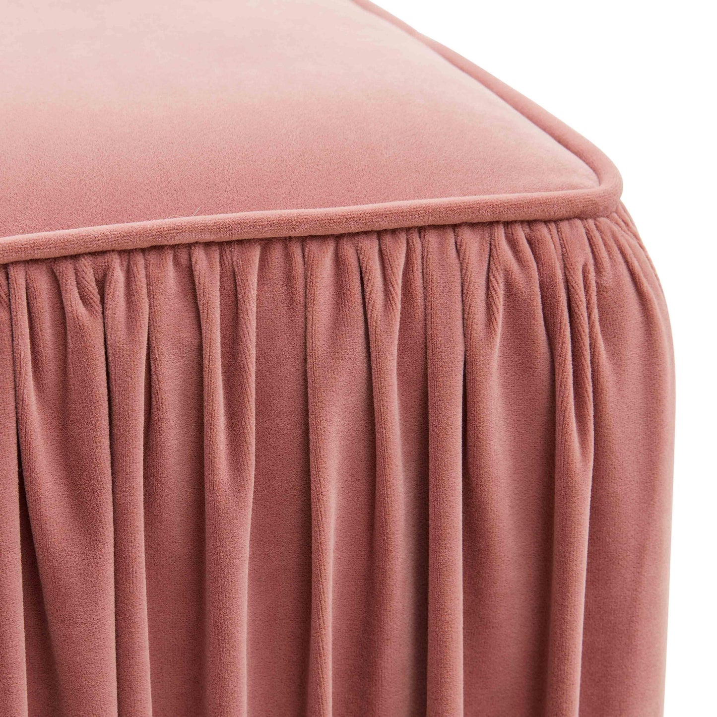 Morgan Mauve Pleated Ottoman