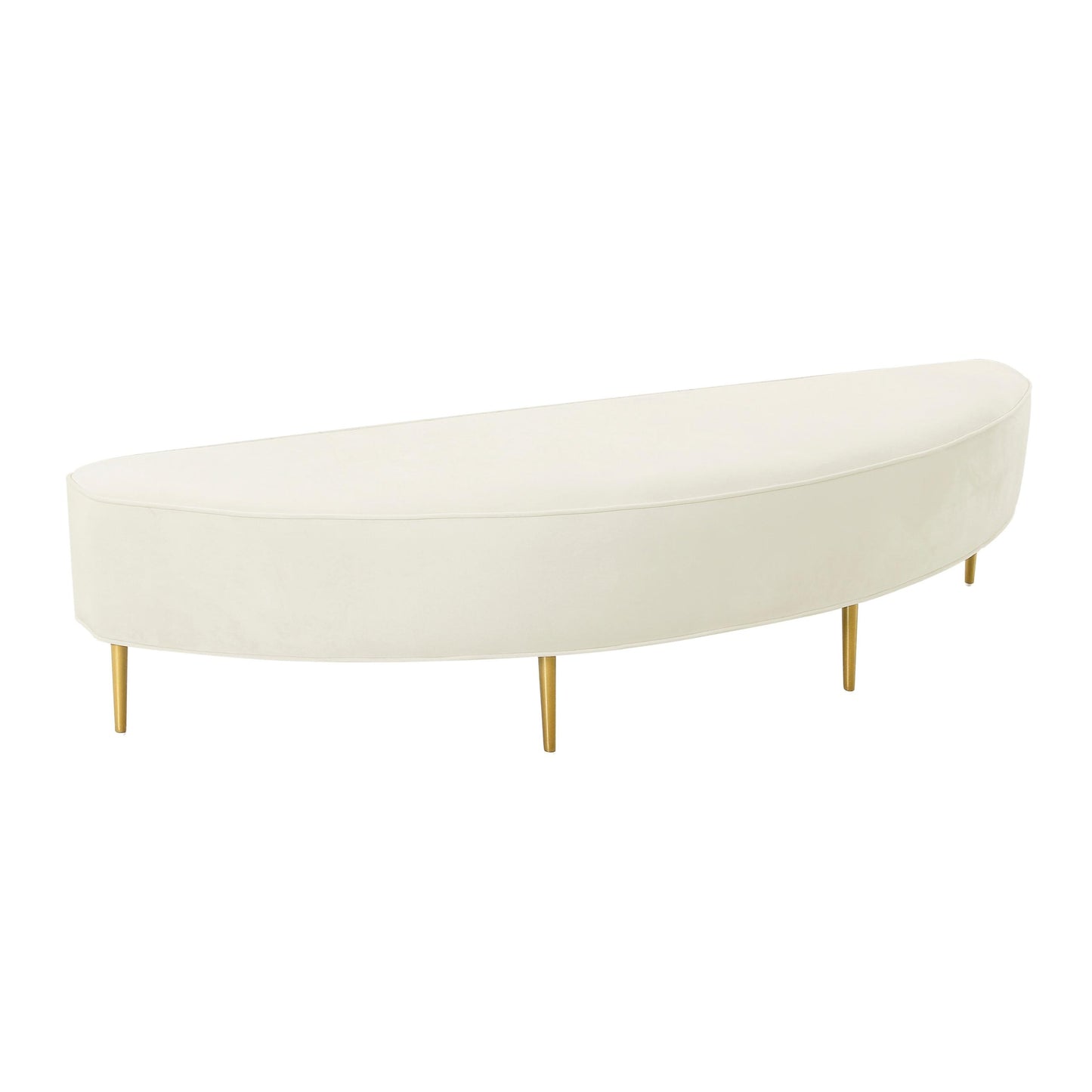 Bianca Cream Velvet King Bench