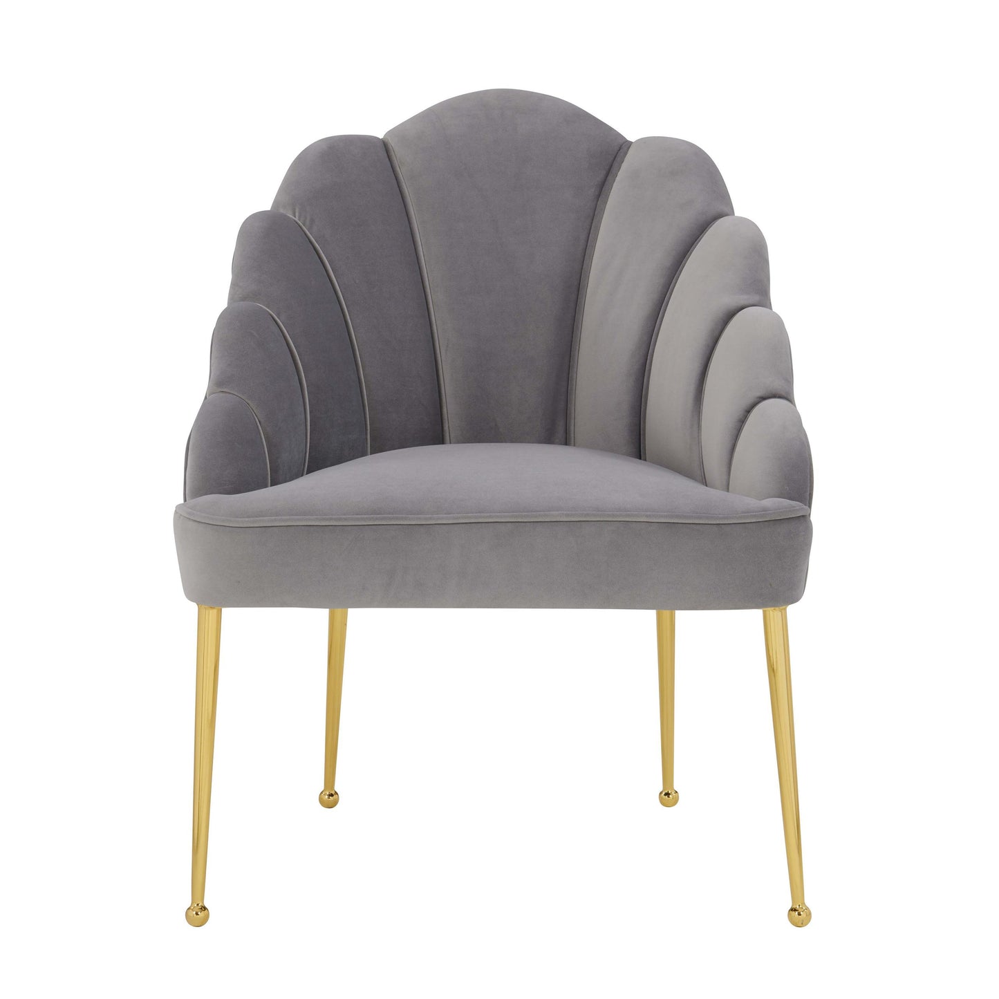 Daisy Petite Grey Velvet Chair