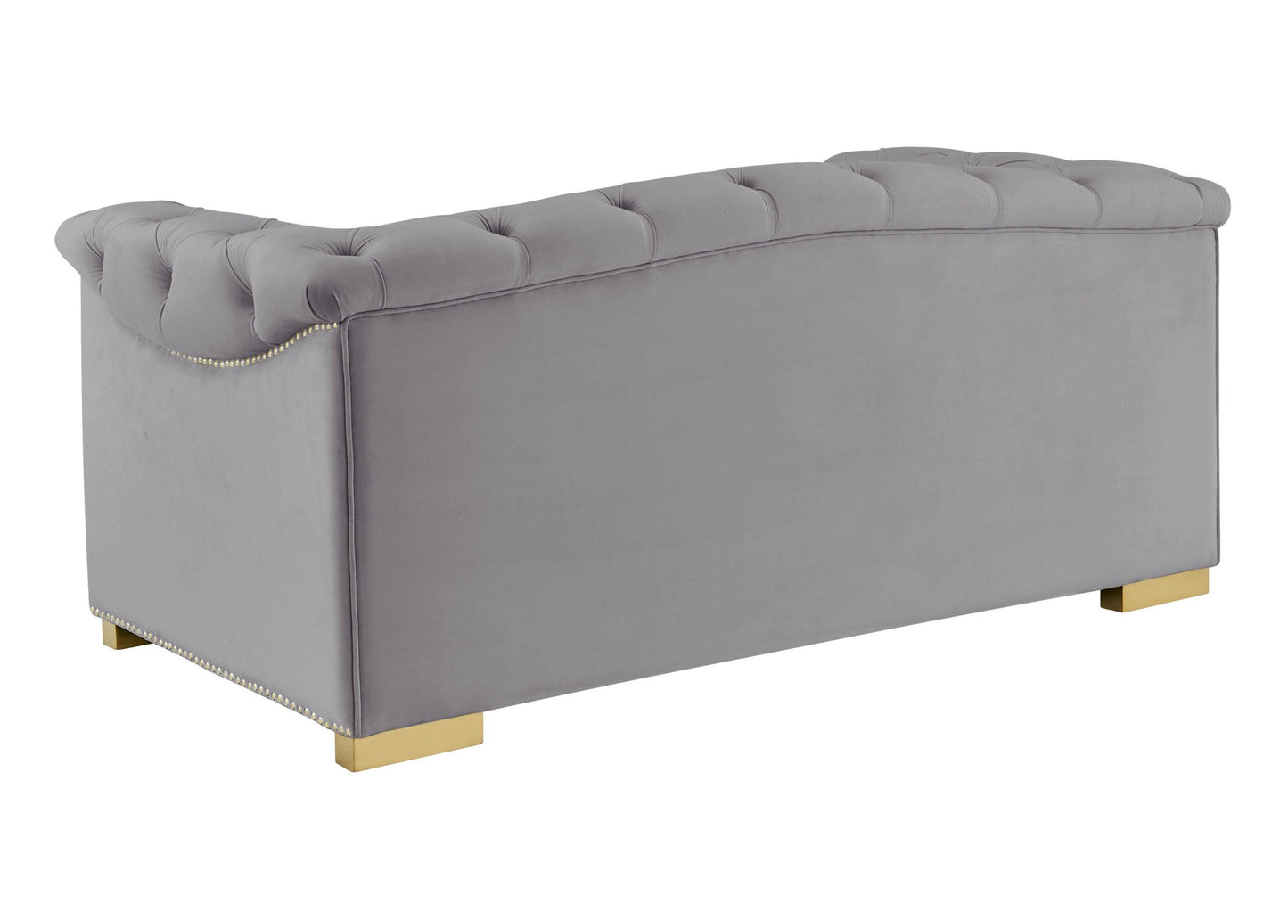 Farah Grey Velvet Loveseat by Inspire Me! Home Decor