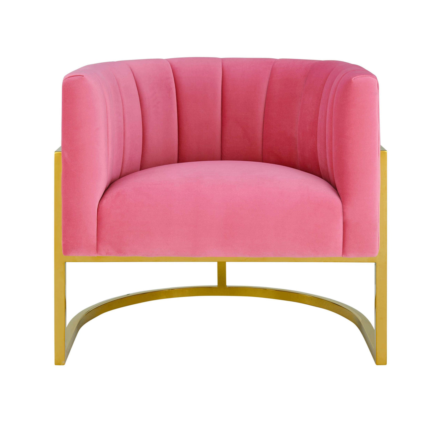 Magnolia Rose Pink Velvet Chair