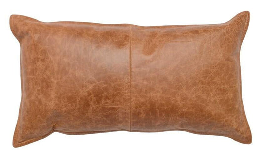 Leather Dumont Chestnut Pillow Cover