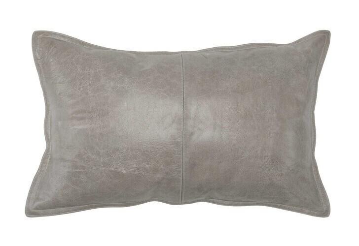 Leather Pike Gray Pillow Cover + Insert