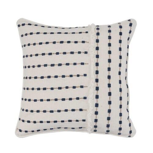 Katia Ivory Navy Pillow Cover