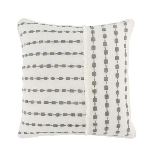 Katia Ivory Gray Pillow Cover + Insert