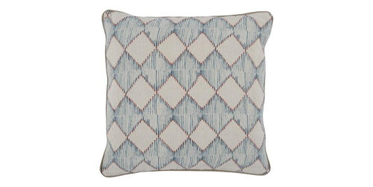 Riviera Blue Red Pillow Cover