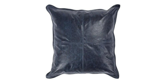 Leather Naval Night Blue Pillow Cover