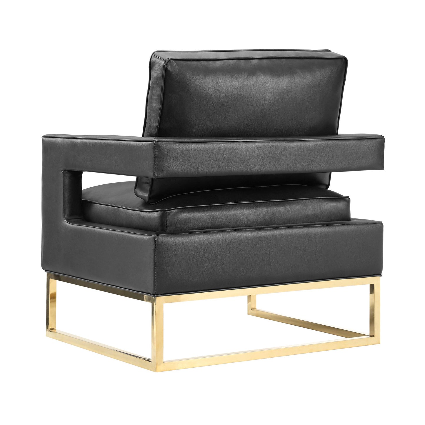 Avery Black Vegan Leather Chair