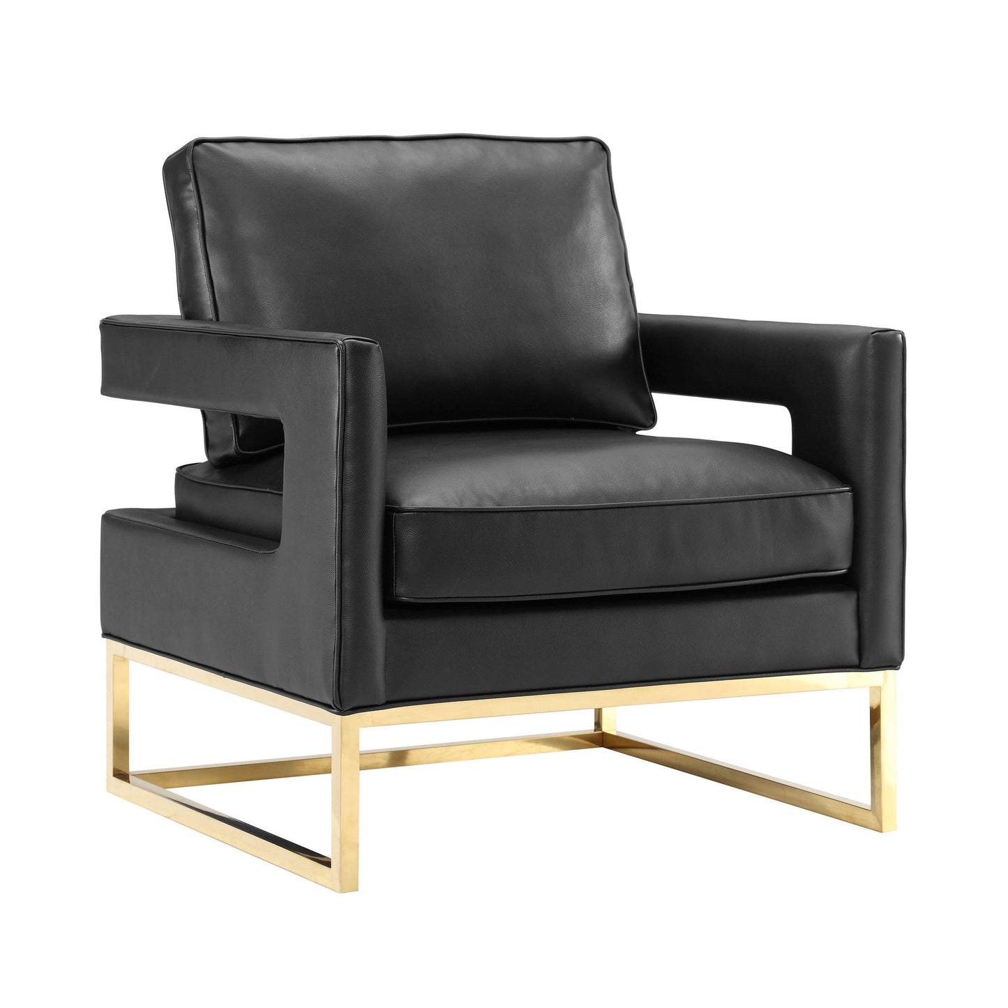 Avery Black Vegan Leather Chair