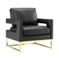 Avery Black Vegan Leather Chair