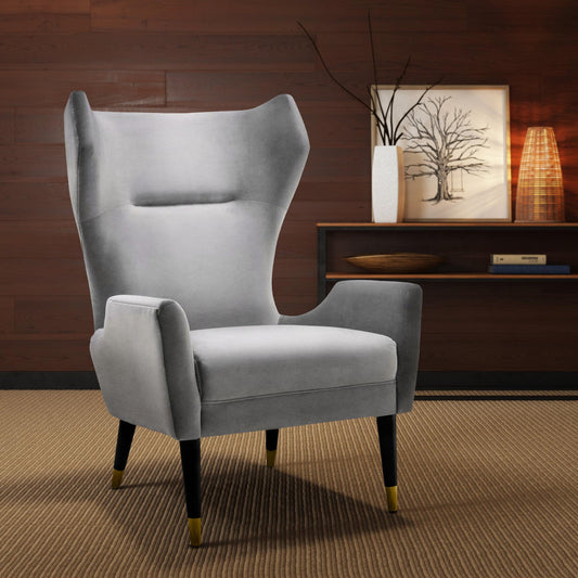 Logan Grey Velvet Chair