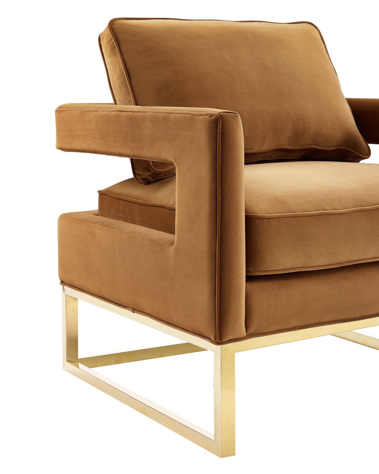 Avery Cognac Velvet Chair