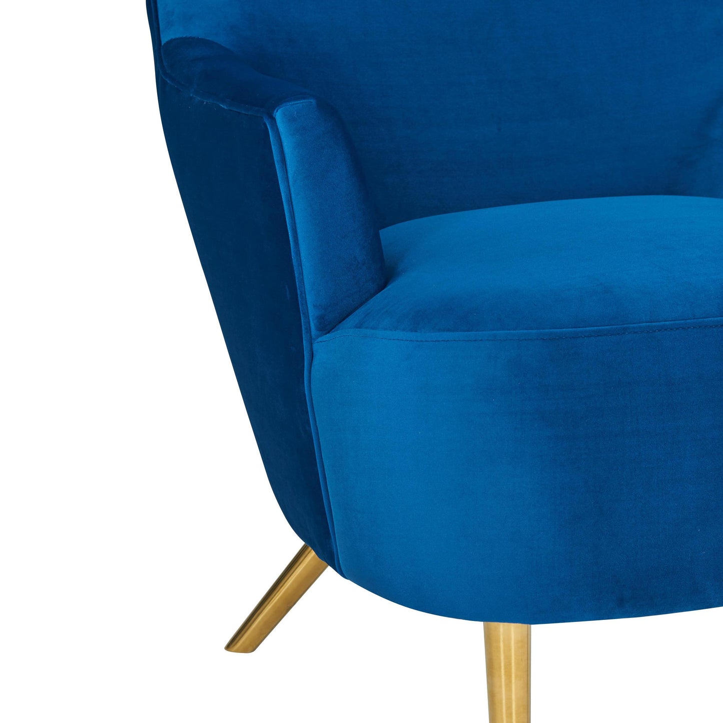 Julia Navy Velvet Wingback Chair by Inspire Me! Home Decor