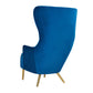 Julia Navy Velvet Wingback Chair by Inspire Me! Home Decor