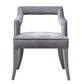 Tiffany Grey Velvet Chair