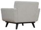 James Beige Linen Chair