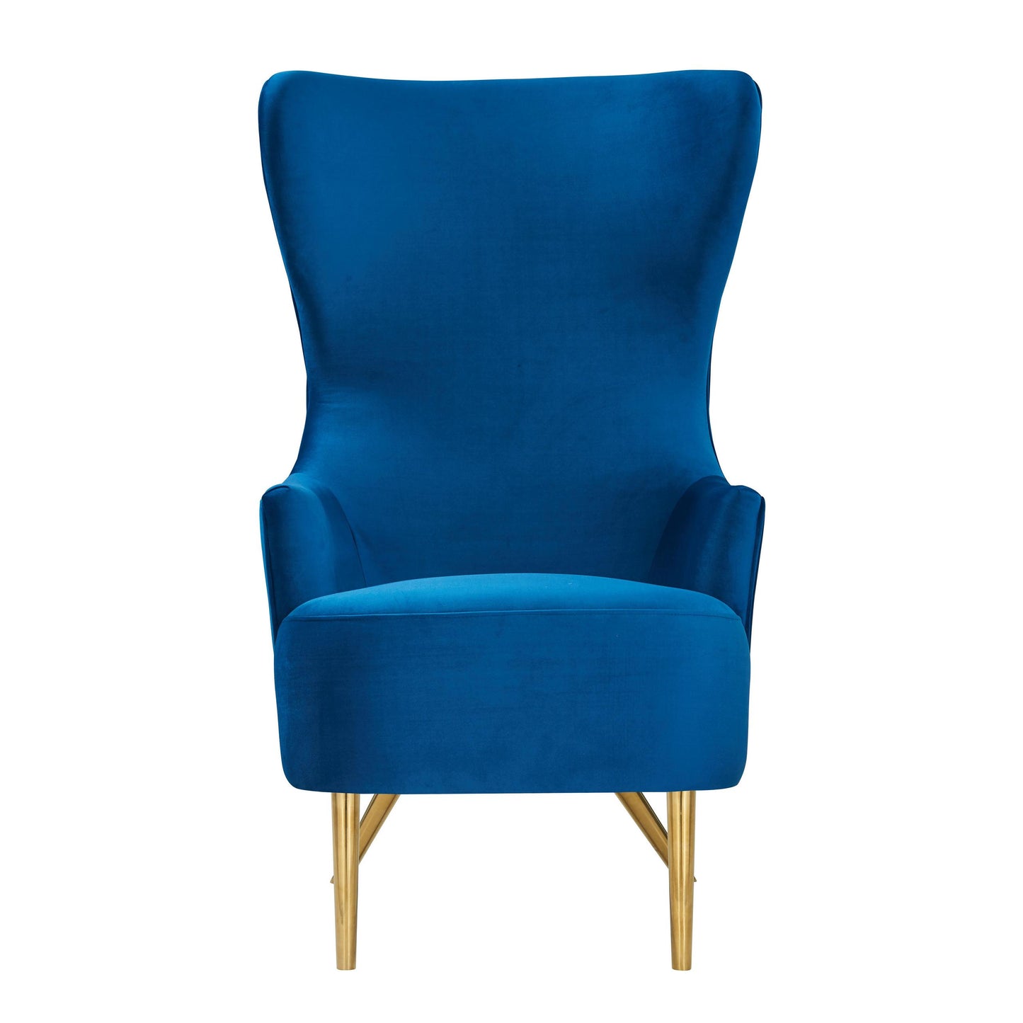 Julia Navy Velvet Wingback Chair by Inspire Me! Home Decor