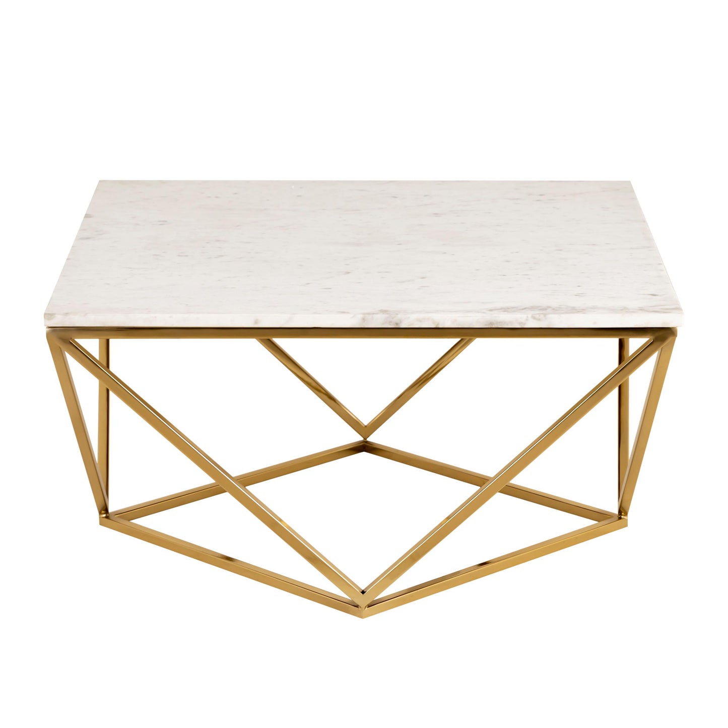 Leopold White Marble Cocktail Table