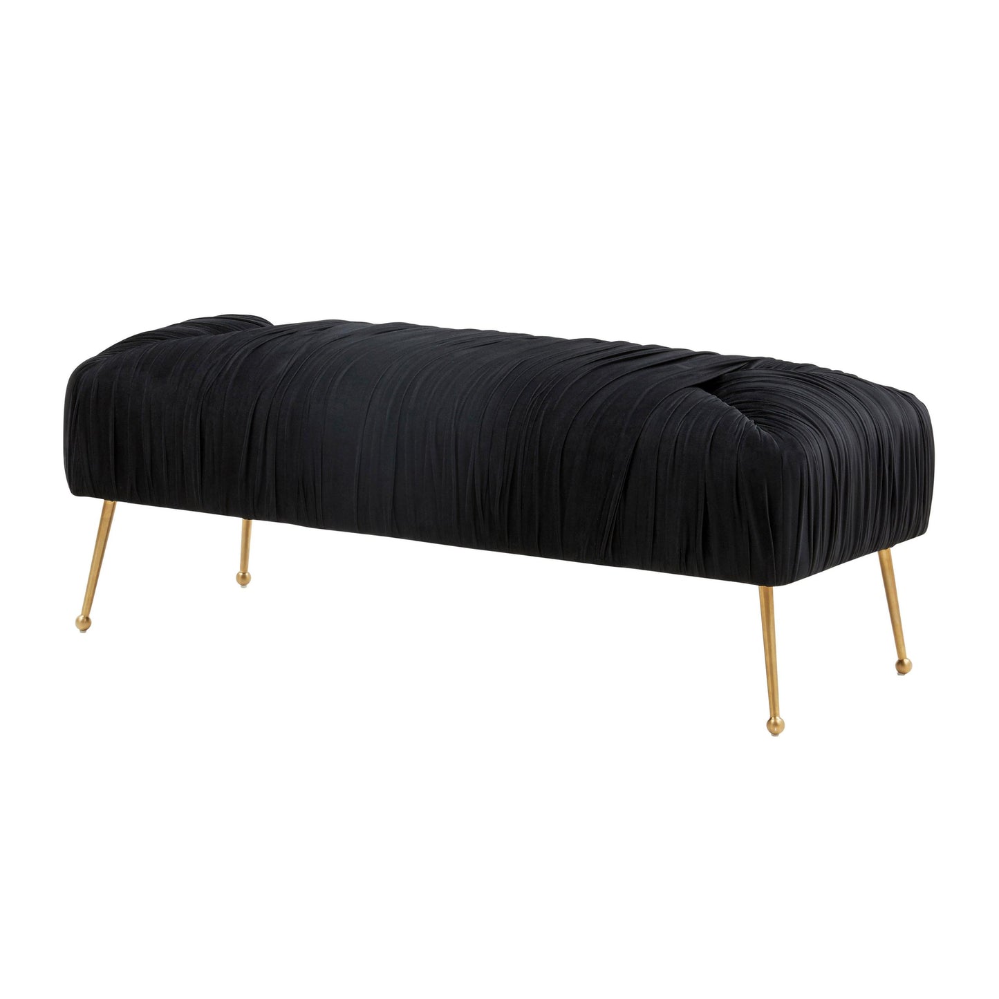 Jessica Black Velvet Bench by Inspire Me! Home Decor