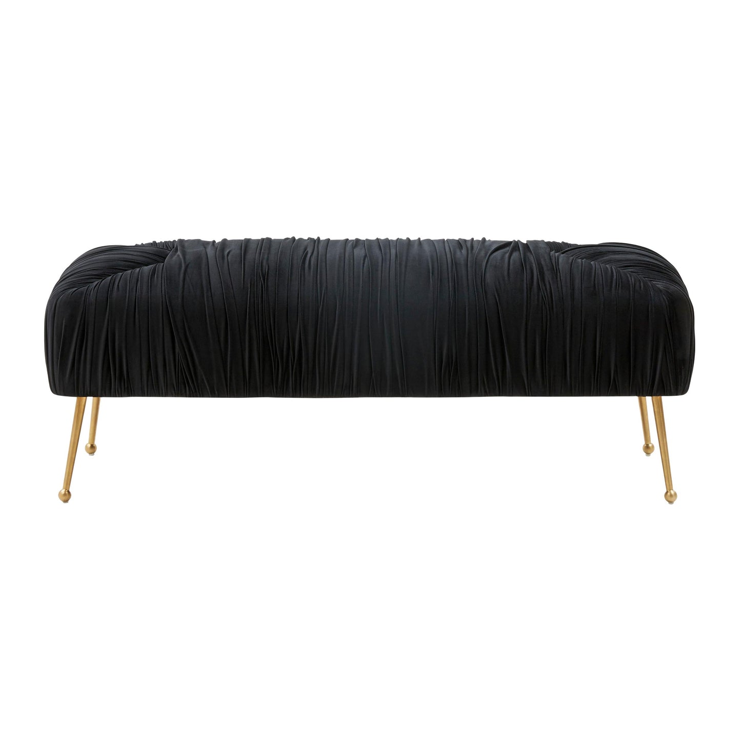 Jessica Black Velvet Bench by Inspire Me! Home Decor