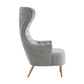 Jezebel Grey Velvet Wingback Chair by Inspire Me! Home Decor