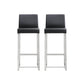 Denmark Black Stainless Steel Barstool (Set of 2)