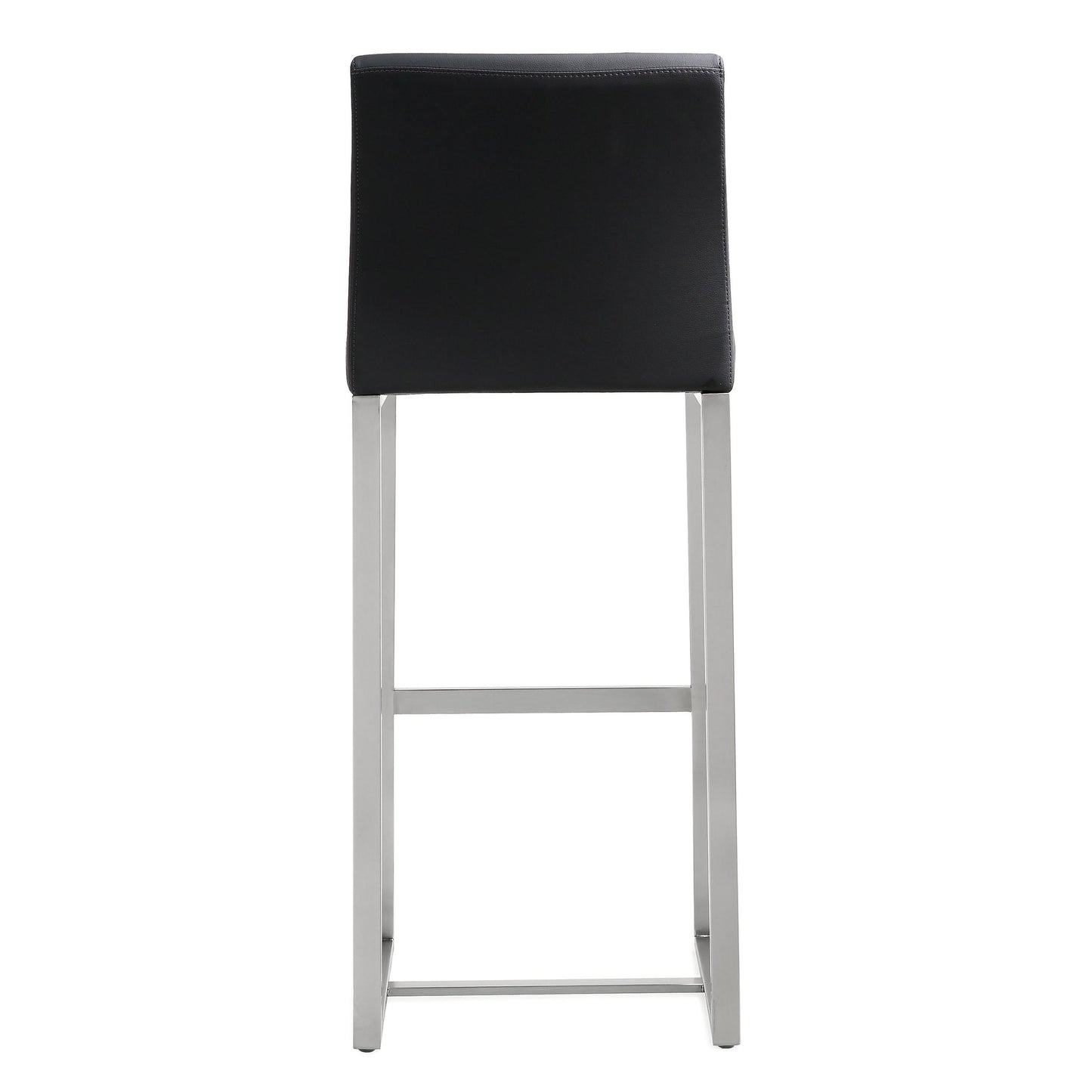 Denmark Black Stainless Steel Barstool (Set of 2)