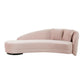 Carla Blush and Cream Velvet Sofa