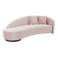 Carla Blush and Cream Velvet Sofa