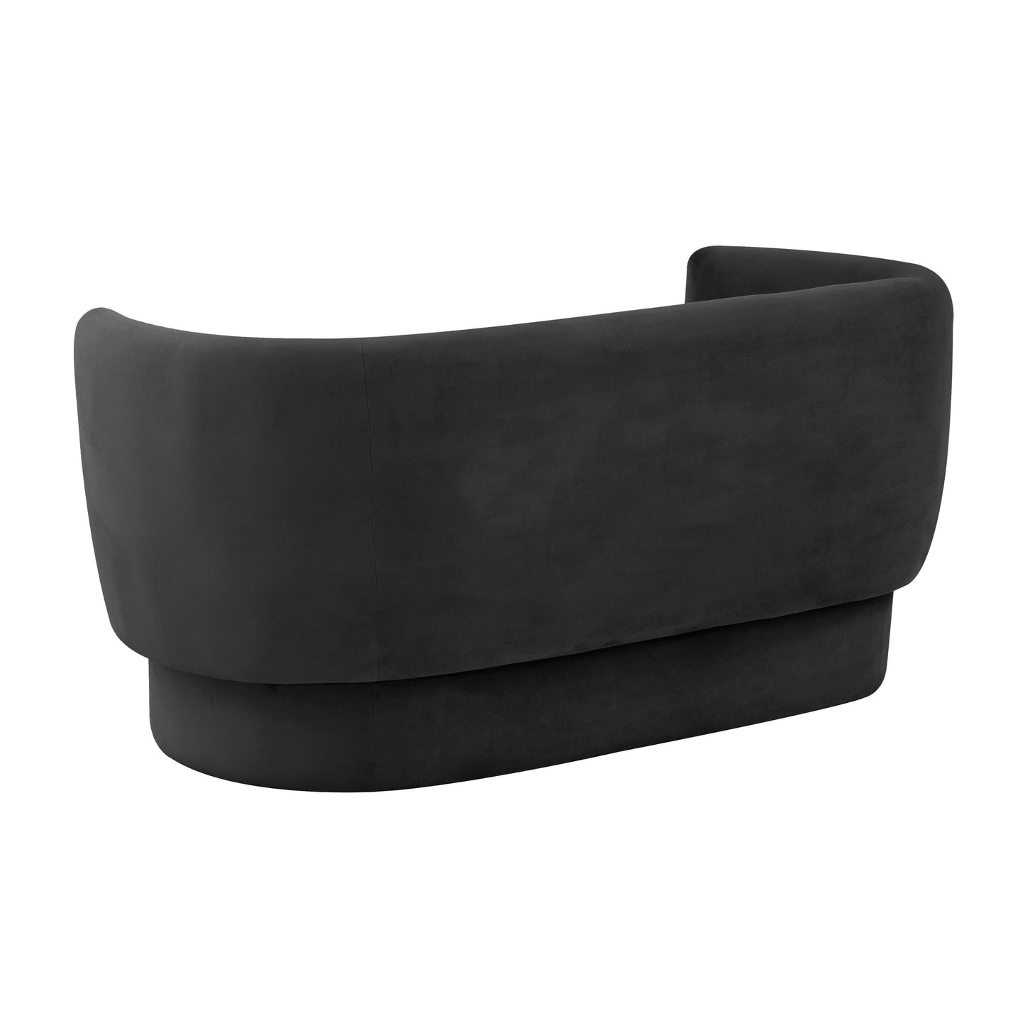 Isabella Black Velvet Loveseat