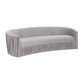 Valerie Pleated Light Grey Velvet Sofa